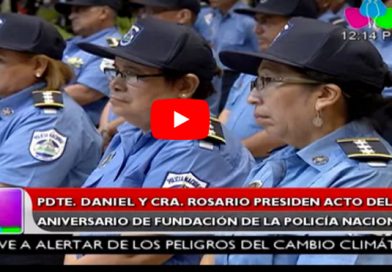 Pdte. Daniel y Cra. Rosario presiden acto del 38 aniversario de fundación de la Policía Nacional