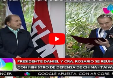 Presidente Daniel y Compañera Rosario se reúnen con Ministro de Defensa de China-Taiwán