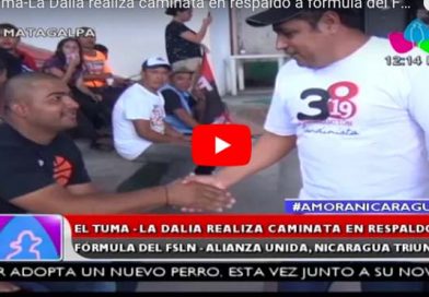 El Tuma-La Dalia realiza caminata en respaldo a fórmula del FSLN Alianza Unida Nicaragua Triunfa