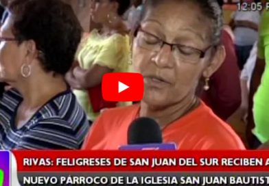 Rivas: feligreses de San Juan del Sur reciben al nuevo párroco de la iglesia San Juan Bautista