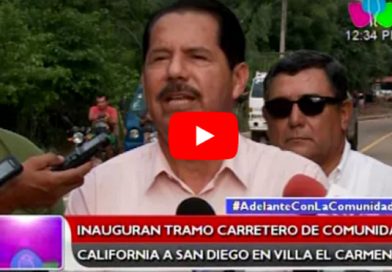 Inauguran tramo carretero de comunidad California a San Diego en Villa el Carmen