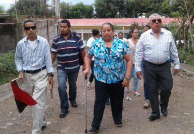 Candidatos del FSLN Alianza Unida Nicaragua Triunfa visitan barrio Nuevo Amanecer