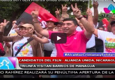Candidatos del FSLN Alianza Unida Nicaragua Triunfa visitan barrios de Managua