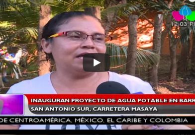 Inauguran proyecto de agua potable en barrio San Antonio Sur, carretera Masaya