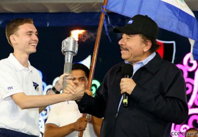 Acto del recibimiento de Antorcha Centroamericana