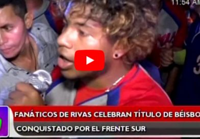 Fanáticos de Rivas celebran título de béisbol conquistado por el Frente Sur
