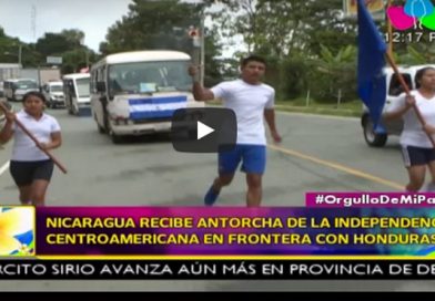 Nicaragua recibe antorcha de la Independencia Centroamericana en frontera con Honduras