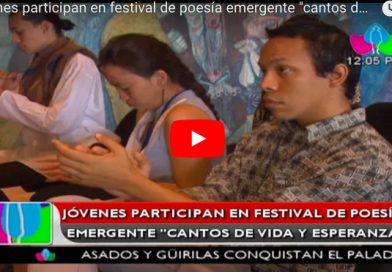 Jóvenes participan en festival de poesía emergente "cantos de vida y esperanza"