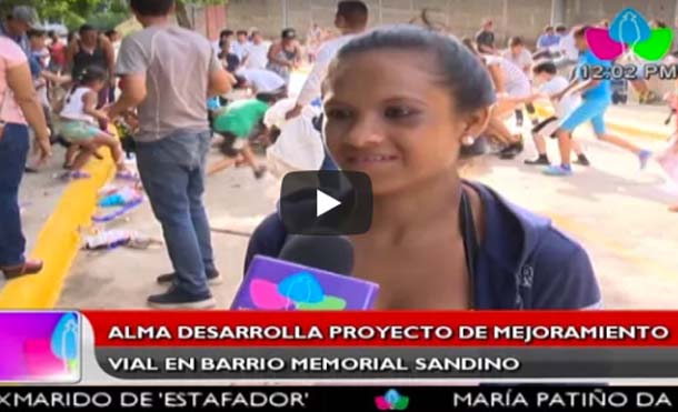 ALMA desarrolla proyecto de mejoramiento vial en barrio Memorial Sandino