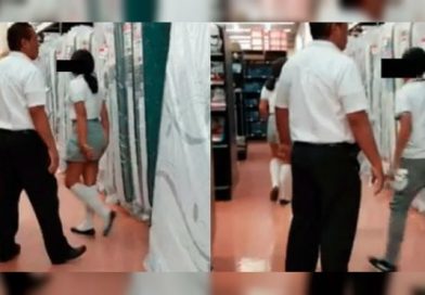 Graban a estudiantes de primaria "teniendo relaciones" en un supermercado.