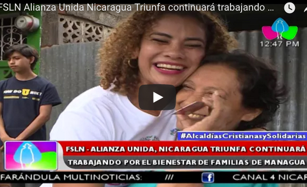 FSLN Alianza Unida Nicaragua Triunfa continuará trabajando por el bienestar de familias de Managua
