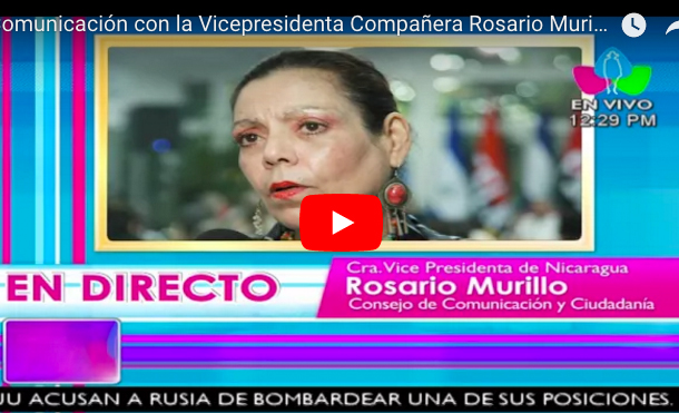 Comunicación con la Vicepresidenta Compañera Rosario Murillo 25 Septiembre 2017