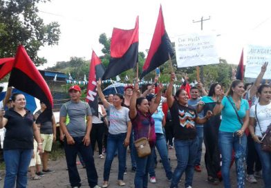 Familias de San Pedro reciben a la fórmula del Frente Sandinista