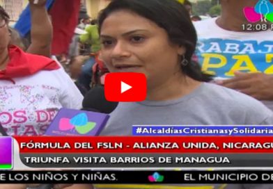 Fórmula del FSLN Alianza Unida Nicaragua Triunfa visita barrios de Managua