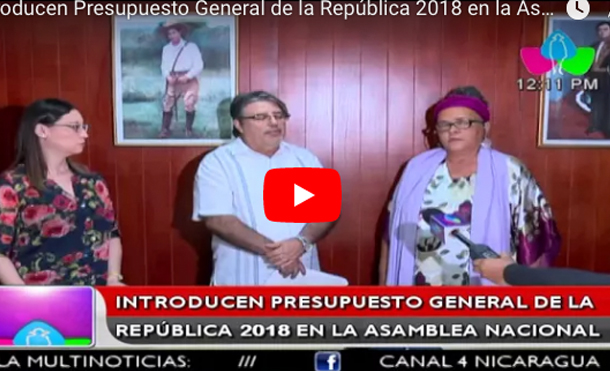 Introducen Presupuesto General de la República 2018 en la Asamblea Nacional