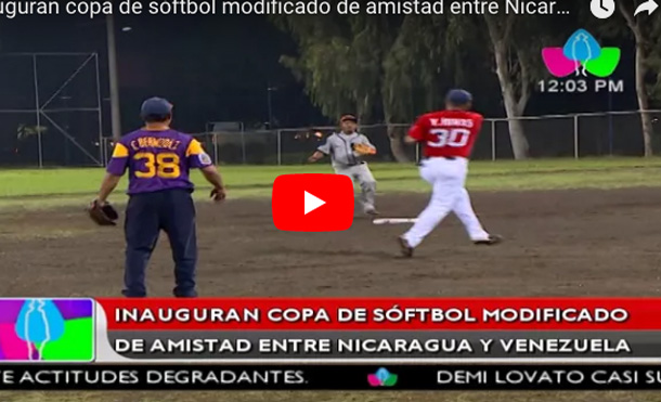 Inauguran copa de sóftbol modificado de amistad entre Nicaragua y Venezuela