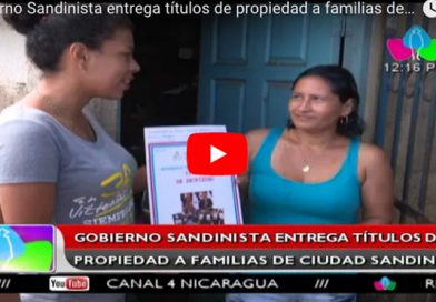 Gobierno Sandinista entrega títulos de propiedad a familias de Ciudad Sandino