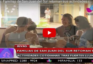Rivas: Familias de San Juan del Sur retoman sus actividades cotidianas tras fuertes lluvias