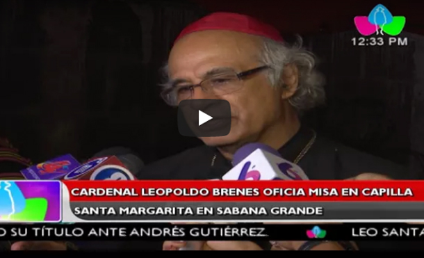 Cardenal Leopoldo Brenes oficia misa en capilla Santa Margarita en Sabana Grande