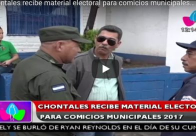 Chontales recibe material electoral para comicios municipales 2017