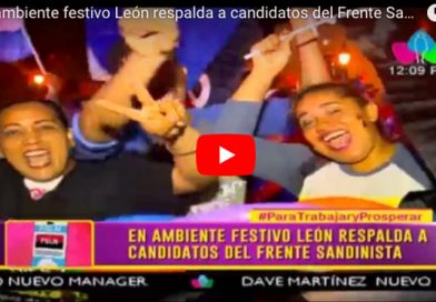 En ambiente festivo León respalda a candidatos del Frente Sandinista