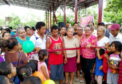 Alcaldía de Chinandega inaugura entechado de cancha deportiva en Ranchería