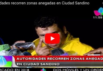 Autoridades recorren zonas anegadas en Ciudad Sandino