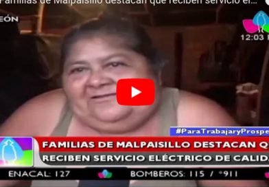 León: Familias de Malpaisillo destacan que reciben servicio eléctrico de calidad