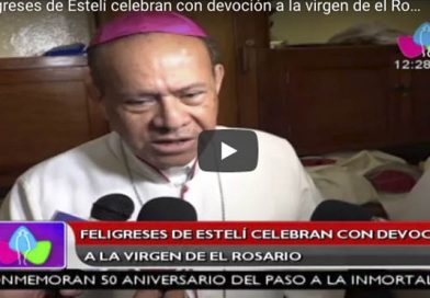 Feligreses de Estelí celebran con devoción a la virgen de el Rosario