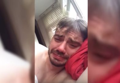Este hombre llora arrepentido al despertar con su ligue del antro