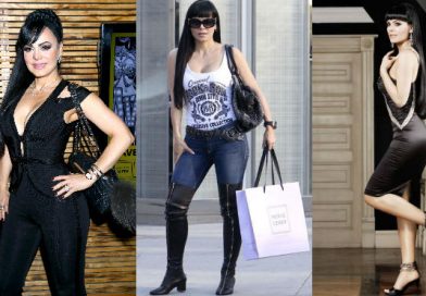 Con un ajustado vestido y pronunciado escote Maribel Guardia desata pasiones