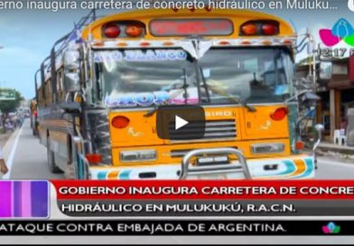 Gobierno inaugura carretera de concreto hidráulico en Mulukukú, R.A.C.N