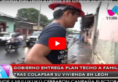 Gobierno entrega Plan Techo a familia tras colapsar su vivienda en León