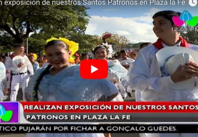 Realizan exposición de nuestros Santos Patronos en Plaza la Fe