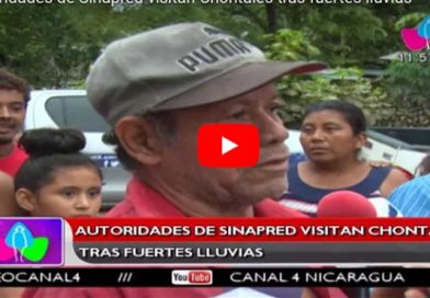 Autoridades de Sinapred visitan Chontales tras fuertes lluvias