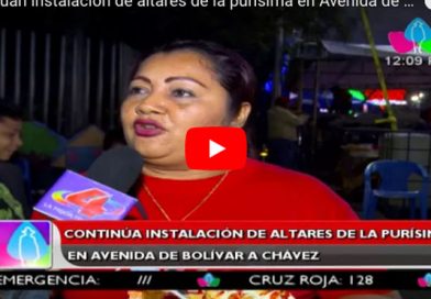 Continúan instalación de altares de la purísima en Avenida de Bolívar a Chávez