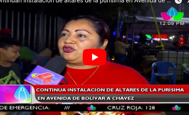 Continúan instalación de altares de la purísima en Avenida de Bolívar a Chávez