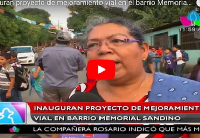 Inauguran proyecto de mejoramiento vial en el barrio Memorial Sandino