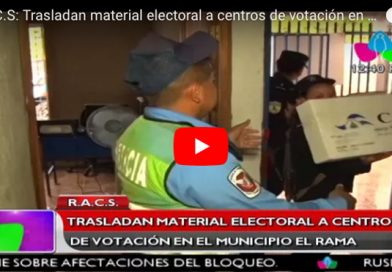 R.A.C.S: Trasladan material electoral a centros de votación en el municipio El Rama