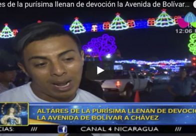 Altares de la purísima llenan de devoción la Avenida de Bolívar a Chávez