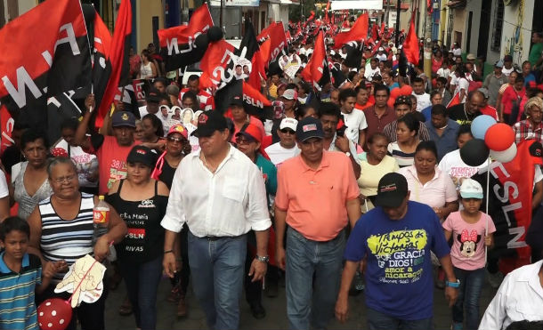 Algarabía total en cierre de campaña en el municipio de Rivas en respaldo al FSLN