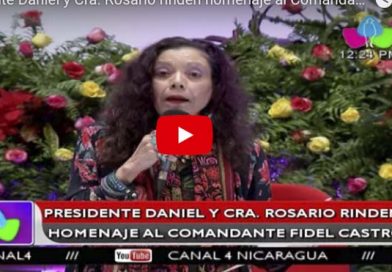 Presidente Daniel y Compañera Rosario rinden homenaje al Comandante Fidel Castro
