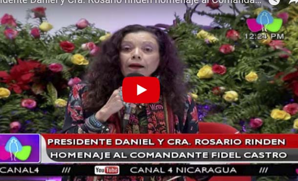 Presidente Daniel y Compañera Rosario rinden homenaje al Comandante Fidel Castro