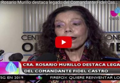 Compañera Rosario Murillo destaca legado del Comandante Fidel Castro