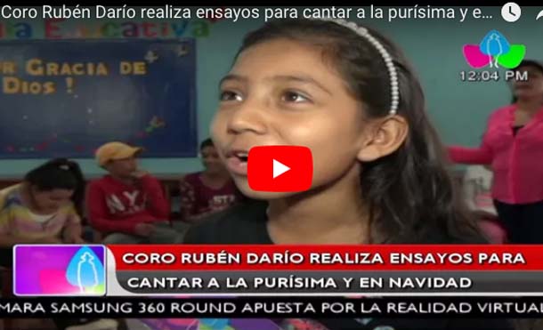 Coro Rubén Darío realiza ensayos para cantar a la purísima y en navidad