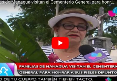 Familias de Managua visitan el Cementerio General para honrar a sus fieles difuntos