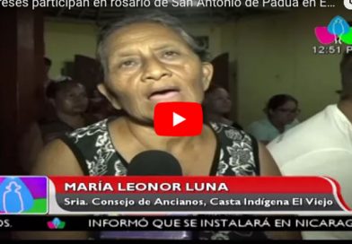 Feligreses participan en rosario de San Antonio de Padua en El Viejo, Chinandega