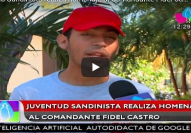 Juventud Sandinista realiza homenaje al Comandante Fidel Castro