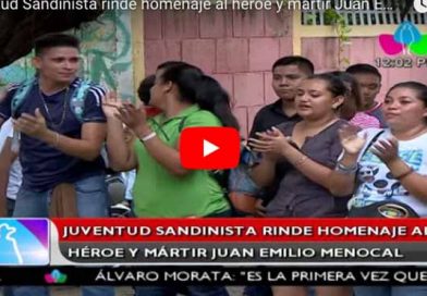 Juventud Sandinista rinde homenaje al héroe y mártir Juan Emilio Menocal
