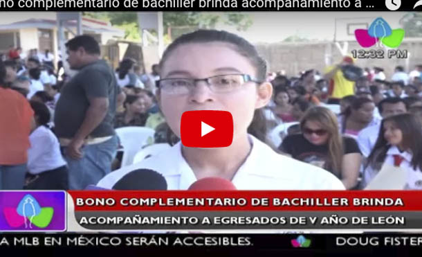 Bono complementario de bachiller brinda acompañamiento a egresados de V año de León